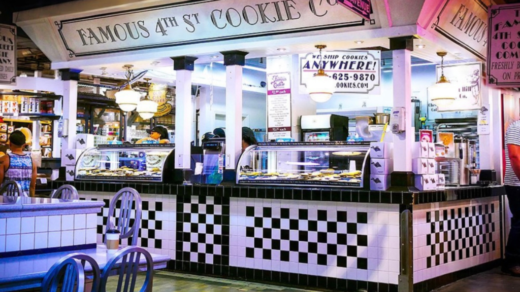 Photo of the Famous 4th St Cookie booth at the Reading Terminal Market Cookie Delivery Availabel